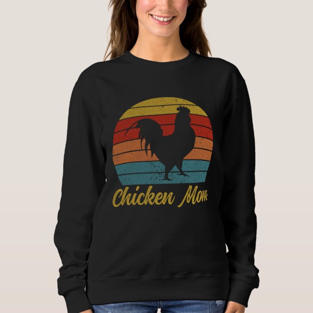 Sweatshirt Chicken Mom Retro Chicken Owner Chicken  Chicken M (Devant)