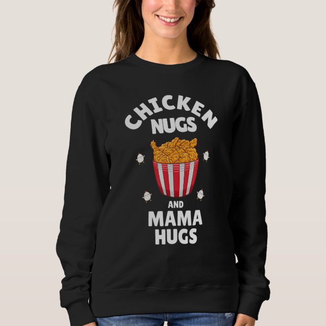 Sweatshirt Chicken Nugs and Mama Hugs Toddler Youth Boy Nugge (Devant)