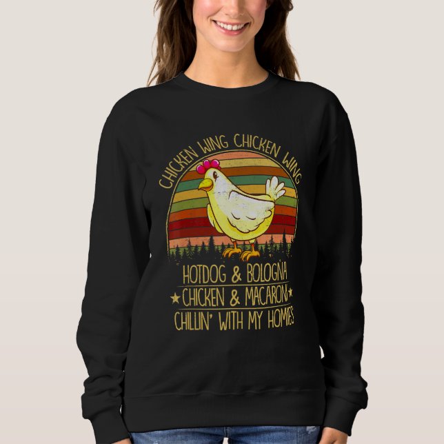 Sweatshirt Chicken Wing Chicken Wing Hot Dog Bologna Virale D (Devant)