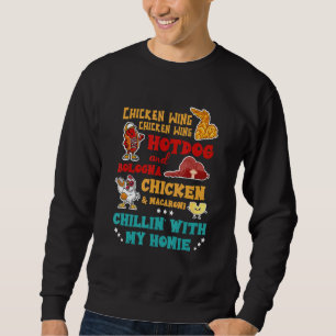 Sweatshirt Chicken Wing Hot Dog Et Bologne Chicken & Macaron