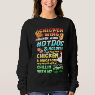 Sweatshirt Chicken Wing Hot Dog Et Bologne Viral Chanson Lyri