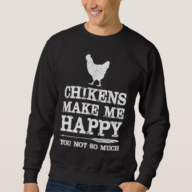 Sweatshirt Chicken  with Sayings Chicken Mom (Devant)