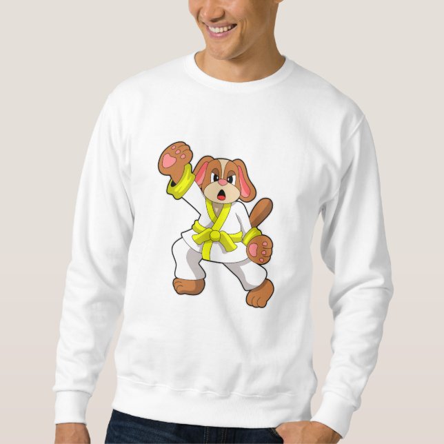 Sweatshirt Chien à Karate Arts martiaux (Devant)
