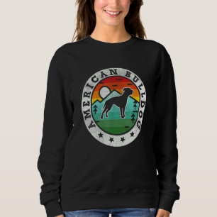 Sweatshirt Chien Américain Vintage Maman Papa Chien Rétro
