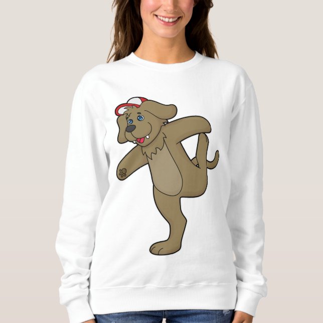 Sweatshirt Chien au Yoga Fitness (Devant)