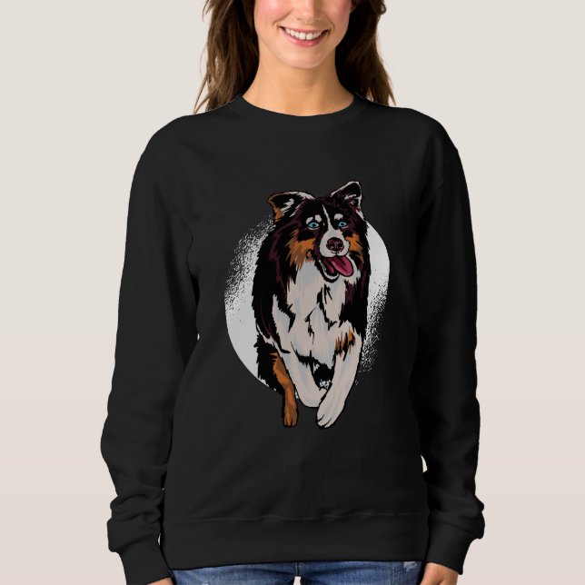 Sweatshirt Chien Aussie Patte de Bétail Drôle (Devant)