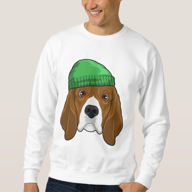 Sweatshirt Chien avec Beanie (Devant)