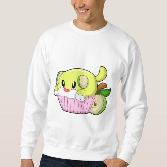Sweatshirt Chien avec gâteau (Devant)