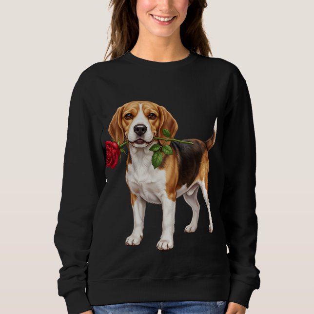 Sweatshirt Chien Beagle Mignon (Devant)