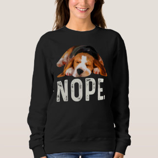 Sweatshirt Chien Beagle Nope Lazy