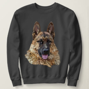 Sweatshirt Chien berger allemand à cheveux longs