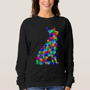Sweatshirt Chien berger allemand Watercolor paint dot art