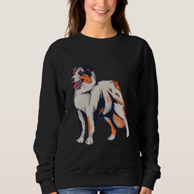Sweatshirt Chien berger australien Aussie chien de ferme (Devant)