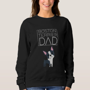 Sweatshirt Chien Boston Terrier Papa Mens J'Aime Cute Funny