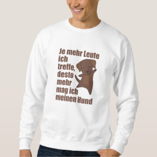 Sweatshirt Chien Brown Labrador n'aime pas les gens
