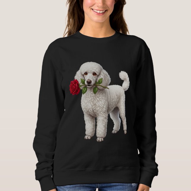 Sweatshirt Chien Caniche Mignon (Devant)