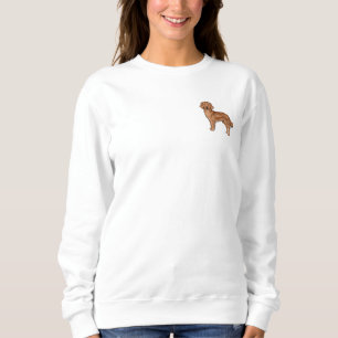 Sweatshirt Chien Canin Mignon Retriever Doré Rouge Acajou Art
