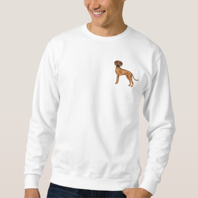 Sweatshirt Chien caricature Rhodesian Ridgeback African Lion  (Devant)