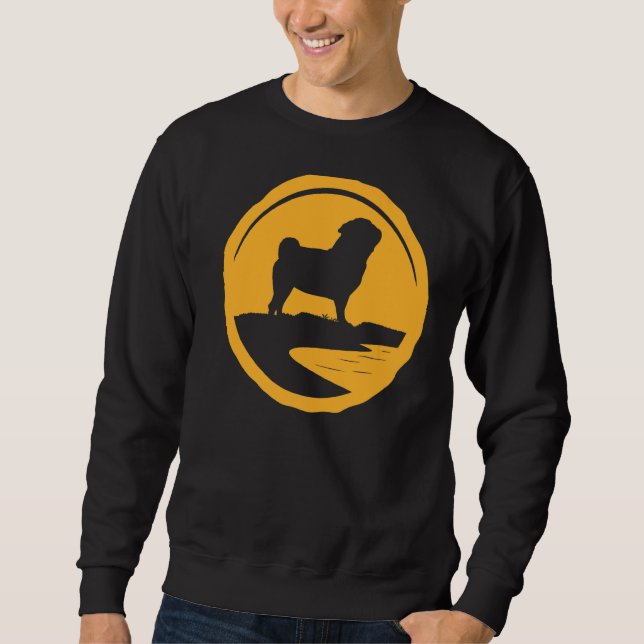 Sweatshirt Chien carlin Rétro 1 (Devant)