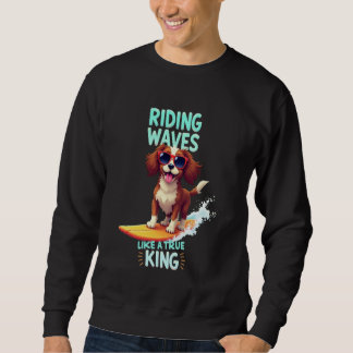 Sweatshirt Chien Cavalier King Charles Spaniel Cool de Surf