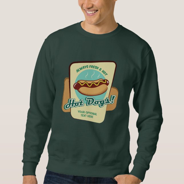 Sweatshirt Chien chaud de texte personnalisé (Devant)