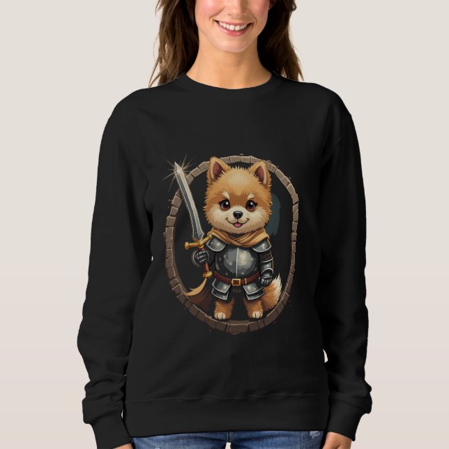 Sweatshirt Chien Chevalier de Dessin Animé (Devant)