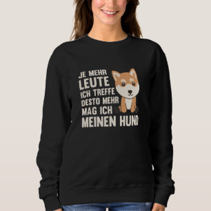Sweatshirt Chien Chiot Pooch n'aime pas les gens Shiba