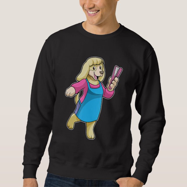 Sweatshirt Chien Coiffeur Clip à cheveux (Devant)