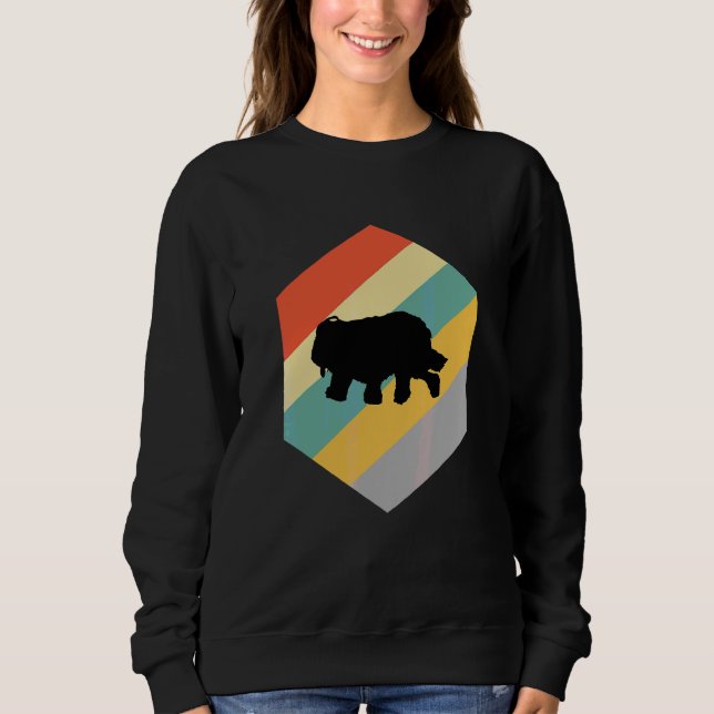 Sweatshirt Chien Colley Barbu Dessin Vintage (Devant)
