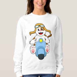 Sweatshirt Chien comme Biker avec Scooter.PNG