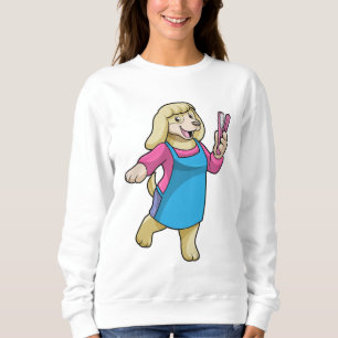 Sweatshirt Chien comme coiffeur avec peigne