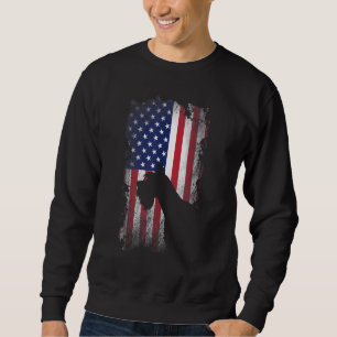 Sweatshirt Chien Cool du drapeau américain Schnauzer