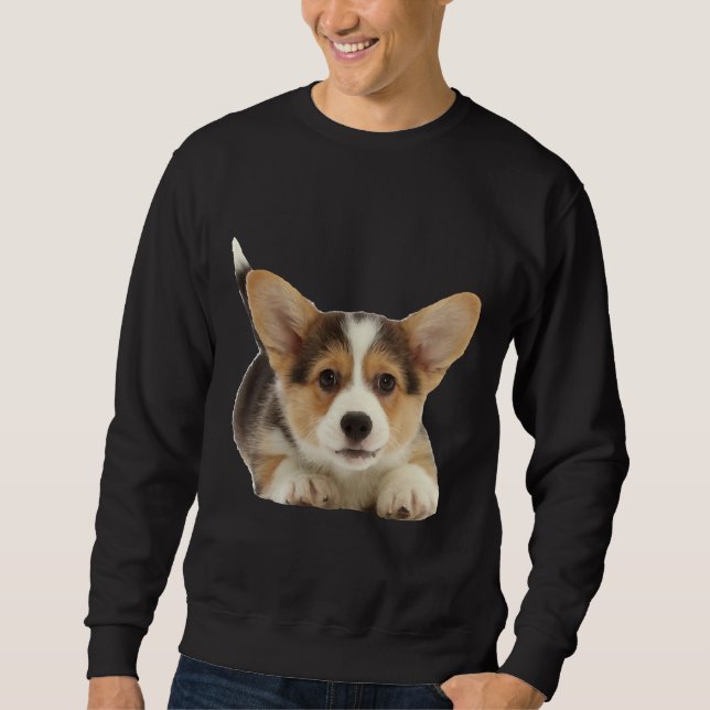 Sweatshirt Chien coquelicot de Corgi (Devant)