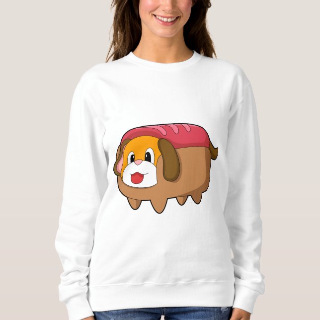 Sweatshirt Chien dans Hotdog (Devant)
