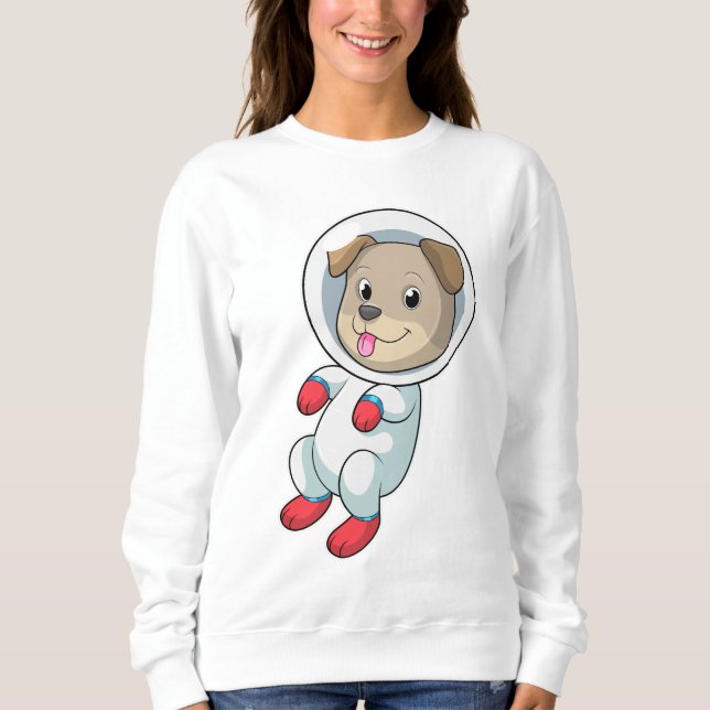 Sweatshirt Chien dans l'espace en costume (Devant)