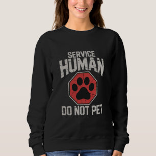 Sweatshirt Chien d'assistance humain ne pas caresser sauvetag