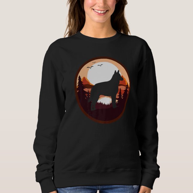 Sweatshirt Chien de bétail australien Heeler Retro 5 (Devant)