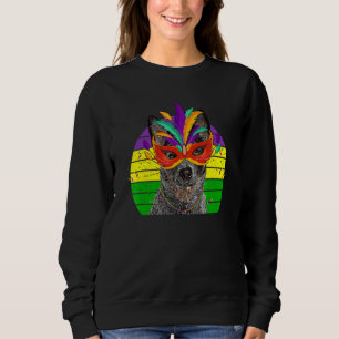 Sweatshirt Chien de bétail australien Mardi Gras Party Chien