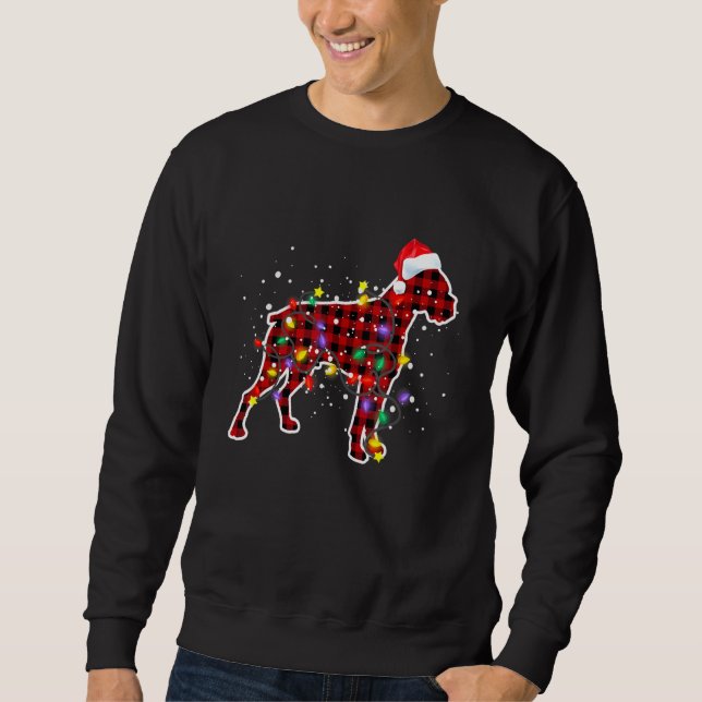 Sweatshirt Chien de boîte rouge Pyjamas de Noël de Noël de fa (Devant)