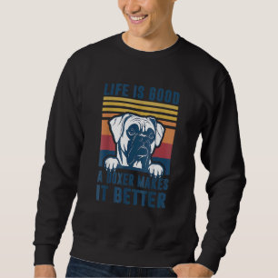 Sweatshirt Chien De Boxe Pour Hommes Femmes Chien De Boxe Pap