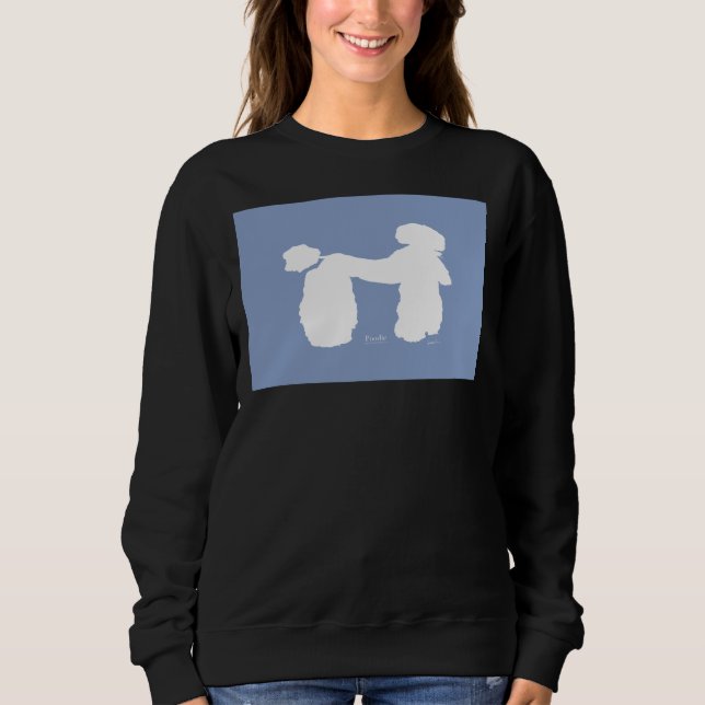Sweatshirt Chien de caniche bleu Tony Fernandes (Devant)