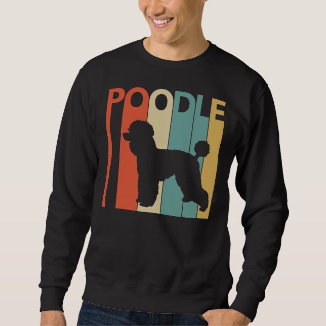Sweatshirt Chien de caniche vintage (Devant)