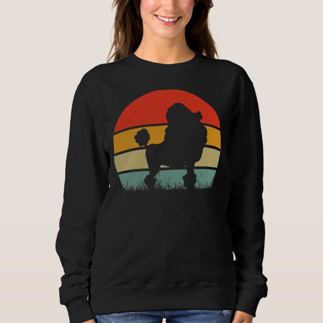Sweatshirt Chien de caniche Vintage rétro (Devant)