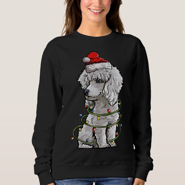Sweatshirt Chien de canicule mignon Père Noël Joyeux Noël (Devant)
