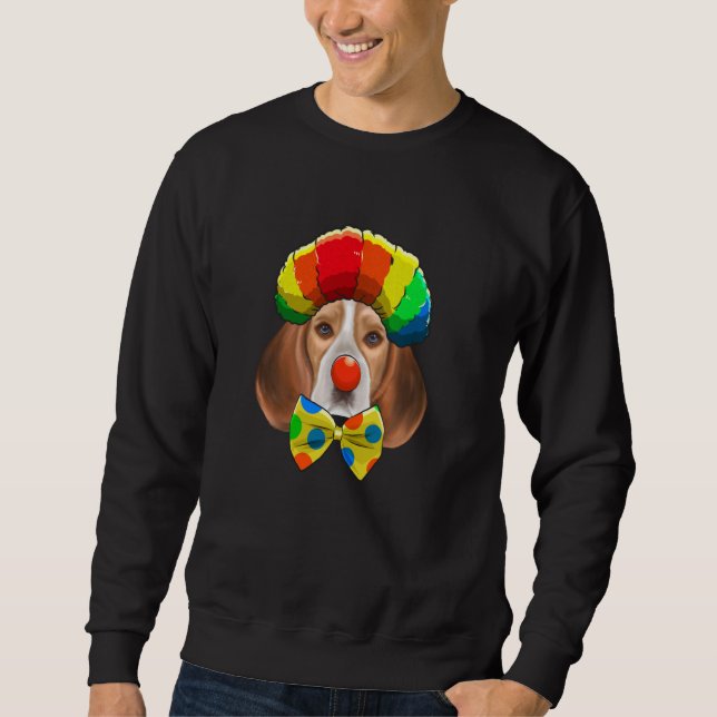 Sweatshirt Chien de cirque Beagle clown (Devant)