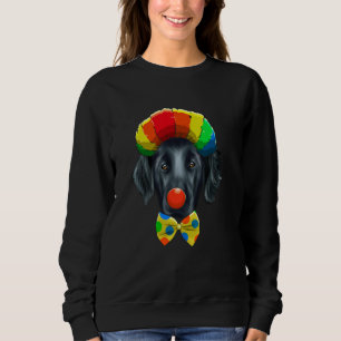 Sweatshirt Chien de cirque Clown à revêtement plat