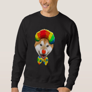 Sweatshirt Chien de cirque Clown Shiba Inu