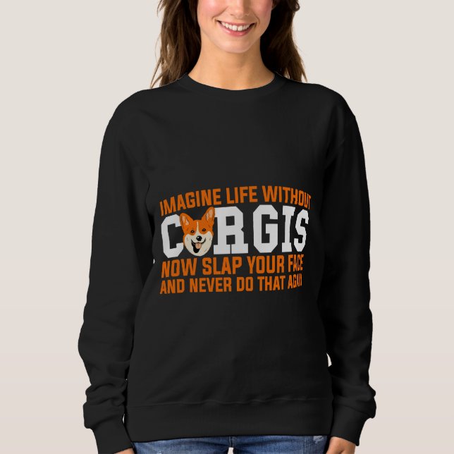 Sweatshirt Chien de Corgi 1042 (Devant)