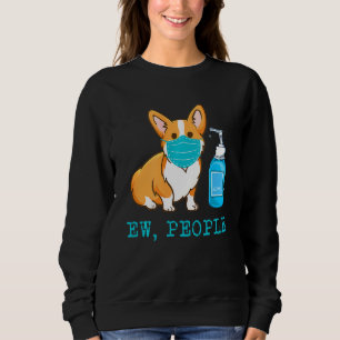 Sweatshirt Chien de Corgi Porter Masque Visage Ew Personnes C