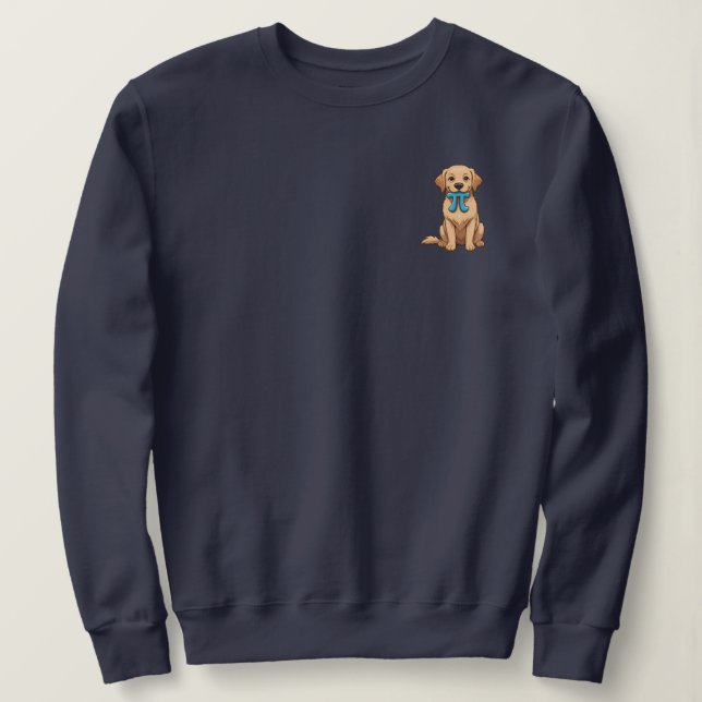 Sweatshirt Chien de la journée de Pi avec symbole Pi | Joyeus (Design devant)